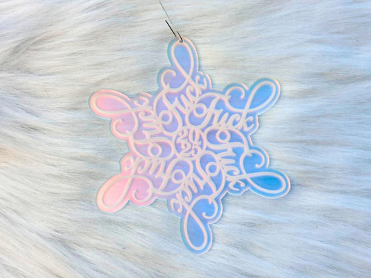 F*ck 2025 Snowflake Ornament - Painted Raina