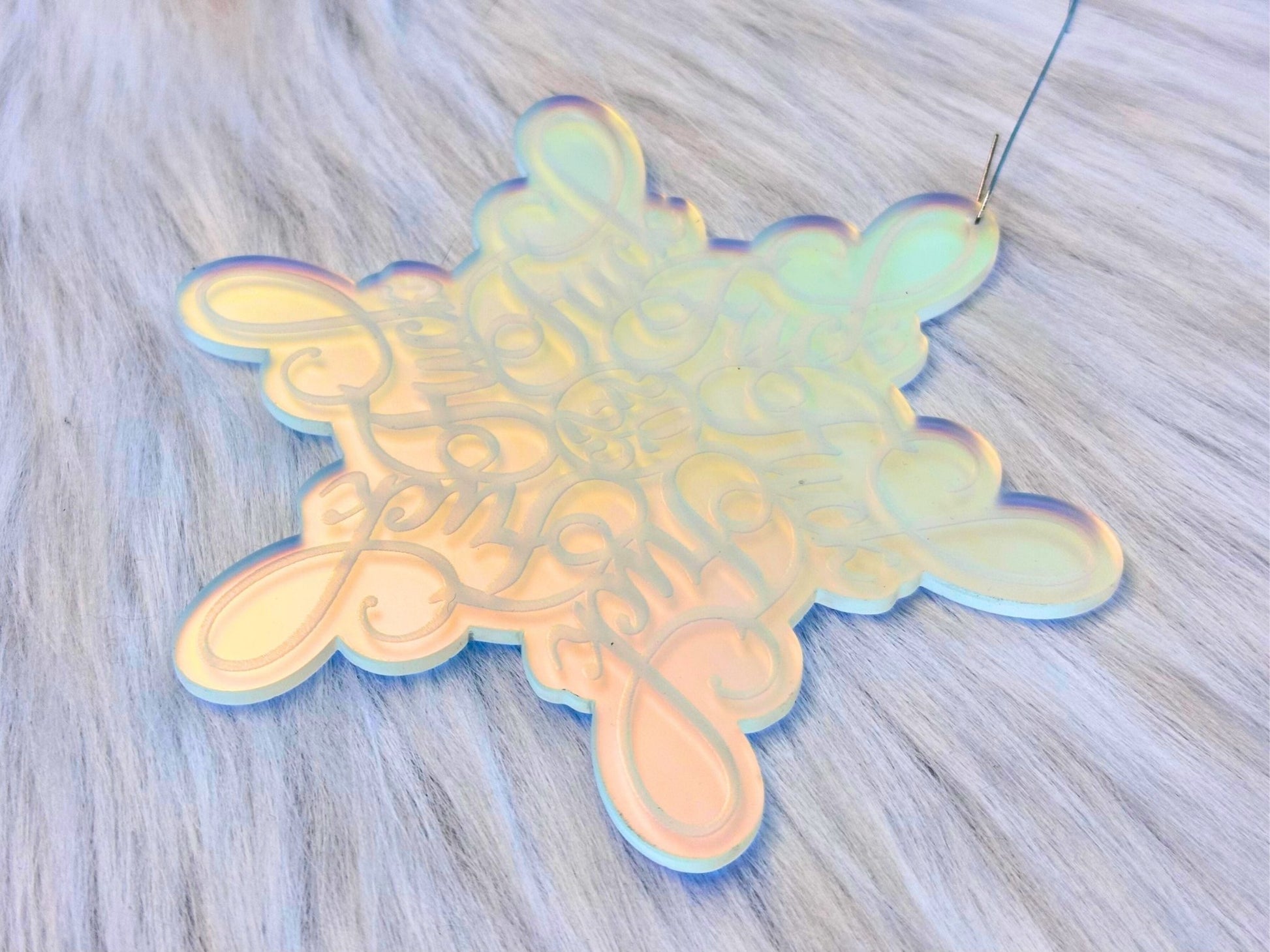 F*ck 2025 Snowflake Ornament - Painted Raina