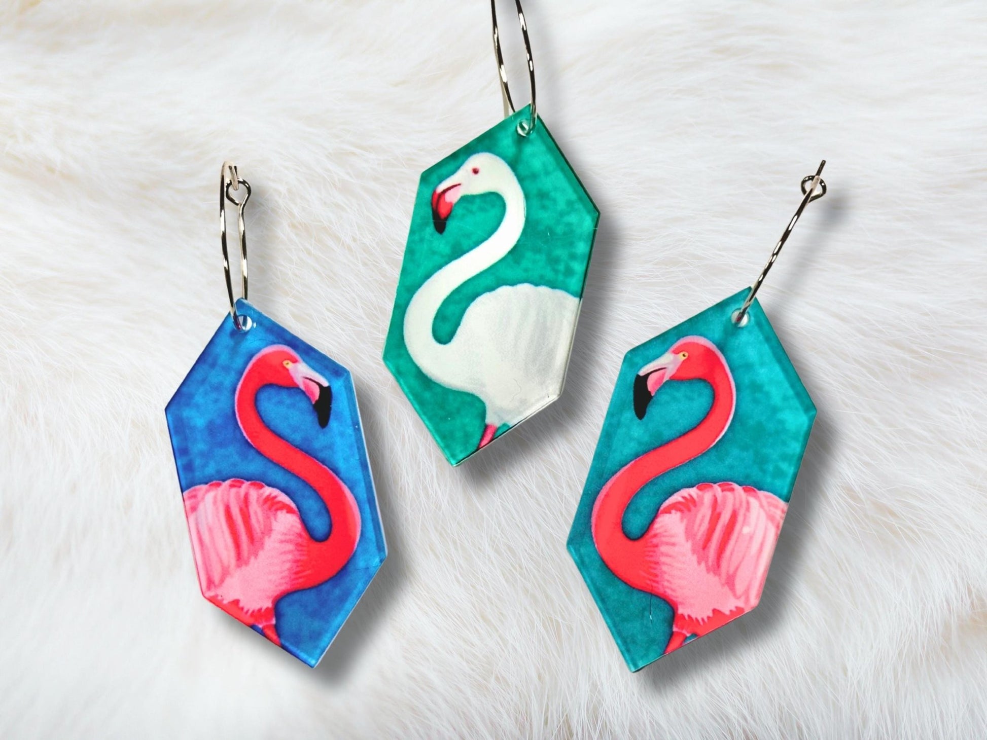 Flamingo Earrings - Painted Raina