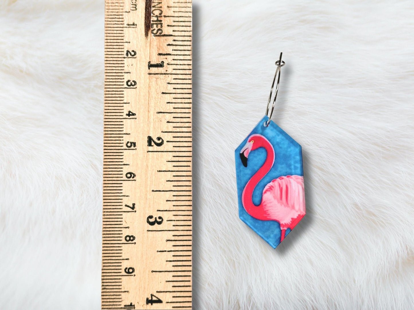 Flamingo Earrings - Painted Raina