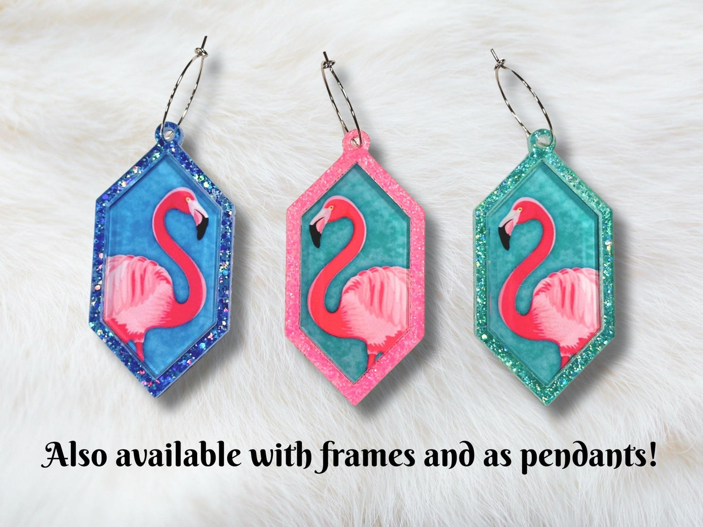Flamingo Earrings - Painted Raina
