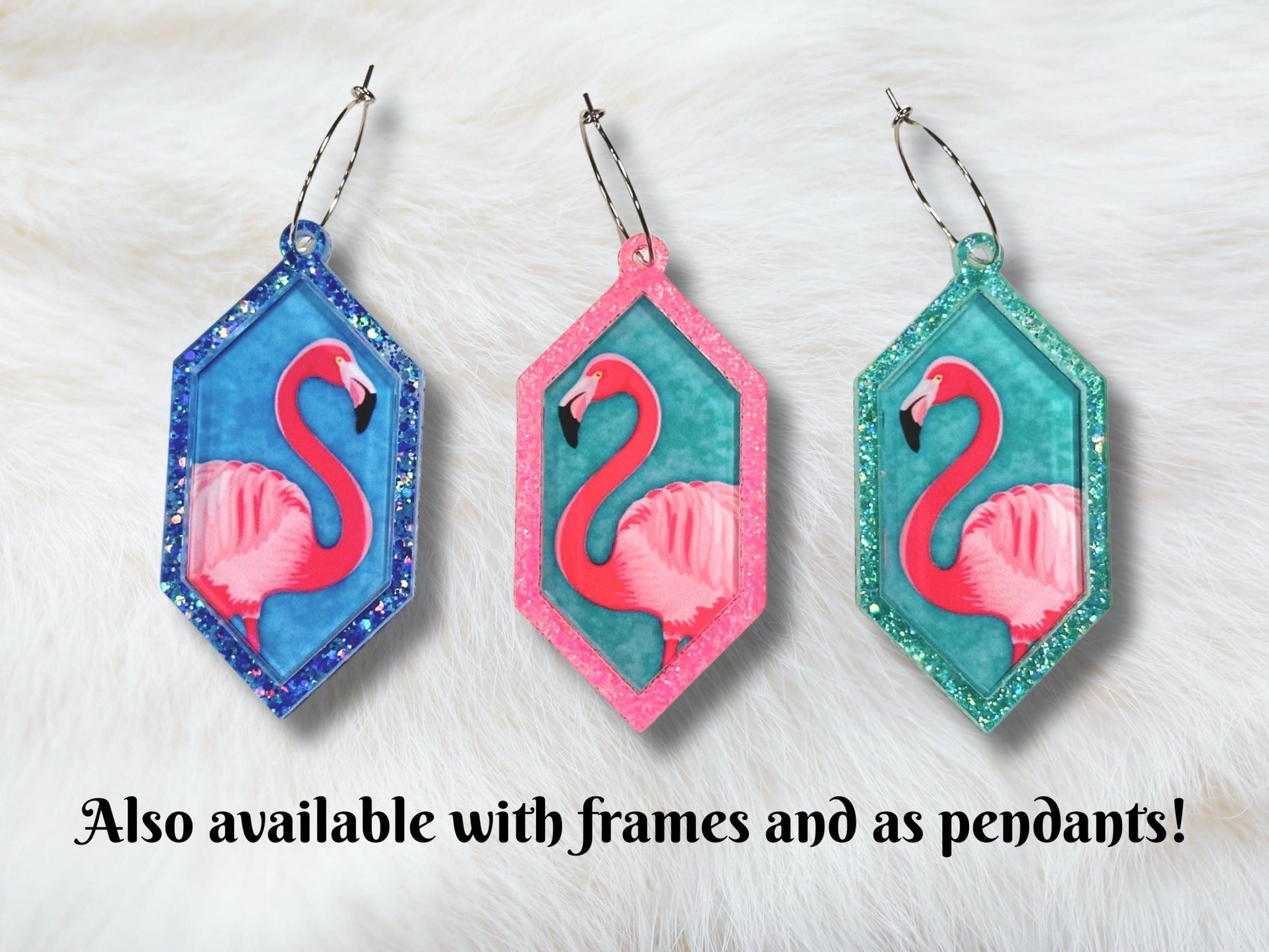 Flamingo Earrings - Painted Raina