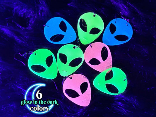 Glowing Alien Earrings - Painted Raina