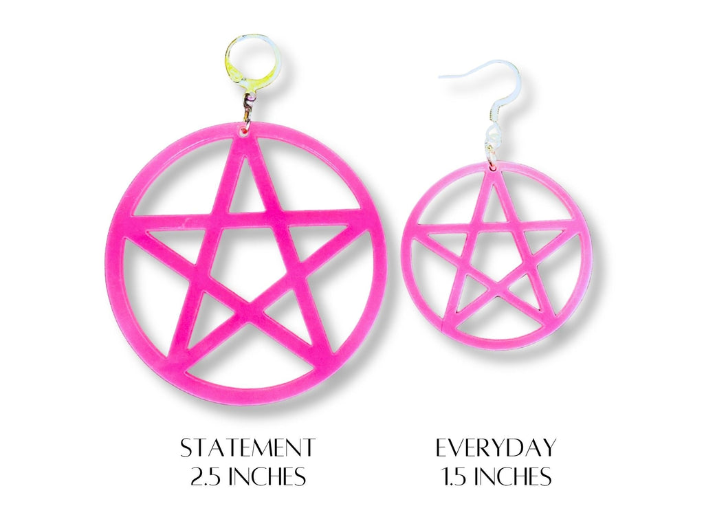 Glowing Pentagram Earrings