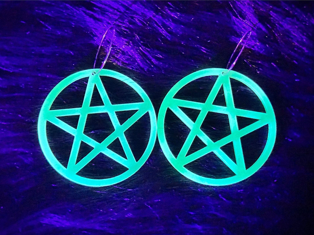 Glowing Pentagram Earrings