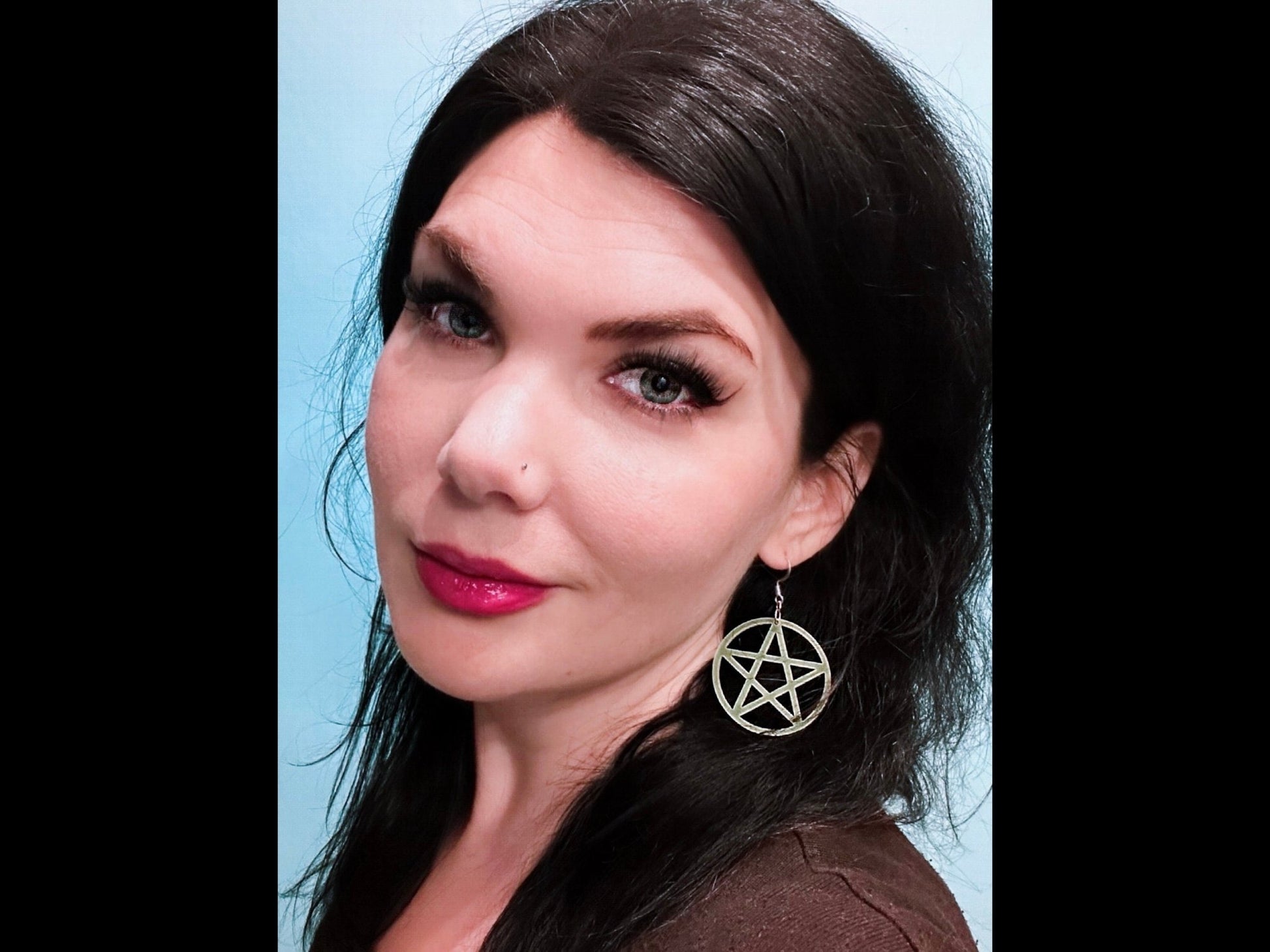 Glowing Pentagram Earrings - Everyday Size - Painted Raina