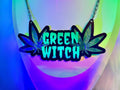 Green Witch Necklace - Painted Raina