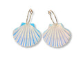 Iridescent Lion's Paw Scallop Shell Earrings