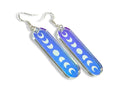 Iridescent Moon Phase Earrings - Painted Raina