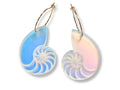 Iridescent Nautilus Shell Earrings
