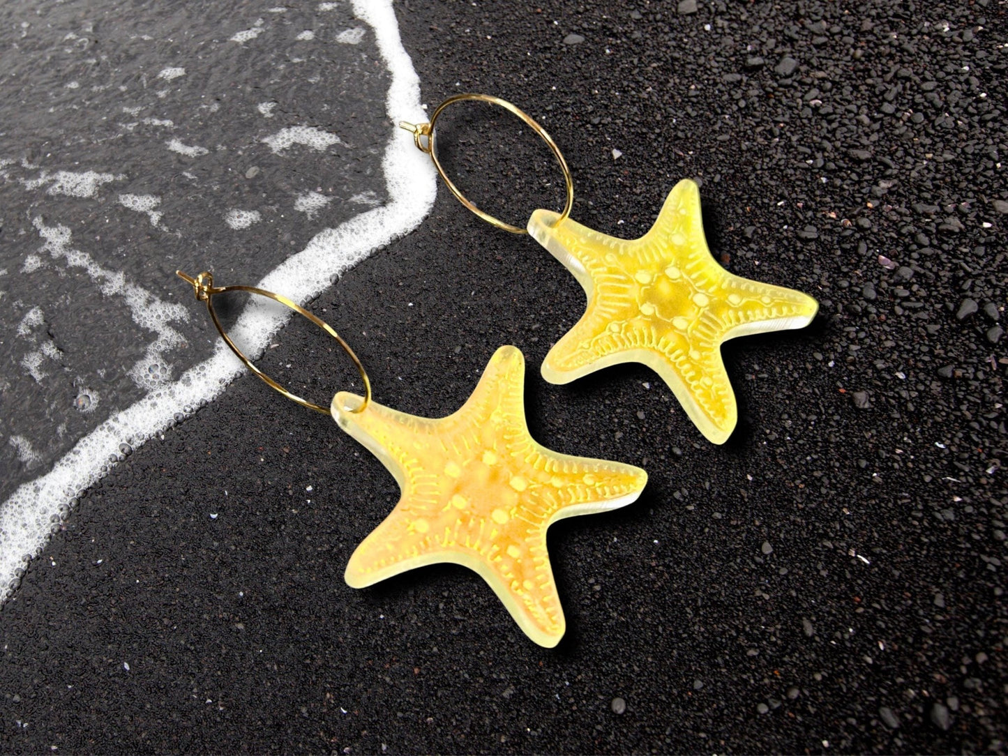 Iridescent Starfish Earrings | Everyday Size - Painted Raina