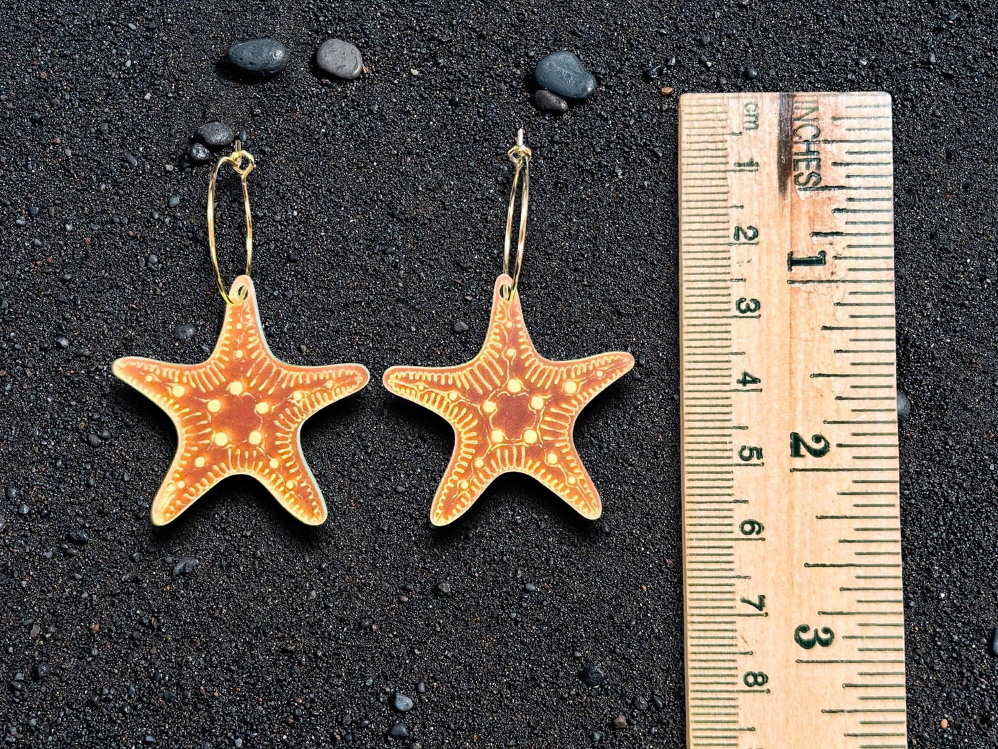 Iridescent Starfish Earrings | Everyday Size - Painted Raina