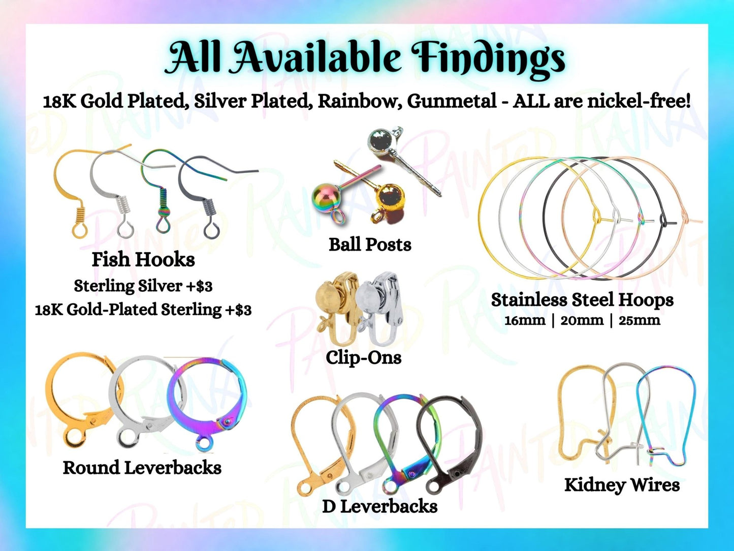 Iridescent Starfish Earrings | Everyday Size - Painted Raina