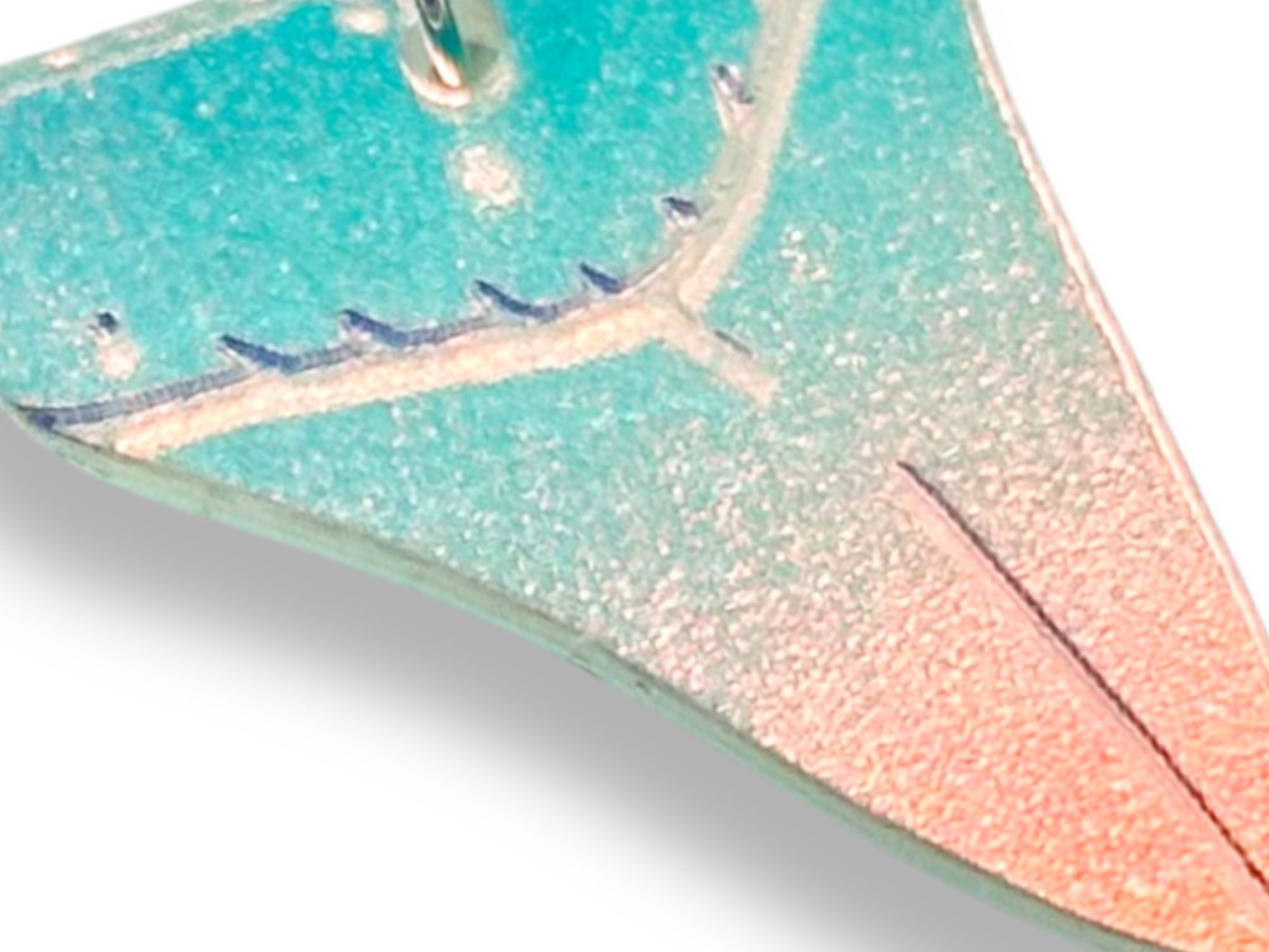 Shark Tooth Dangle Earrings | Iridescent Glow