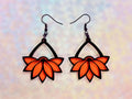 Layered Lotus | Neon Orange & Black - Painted Raina