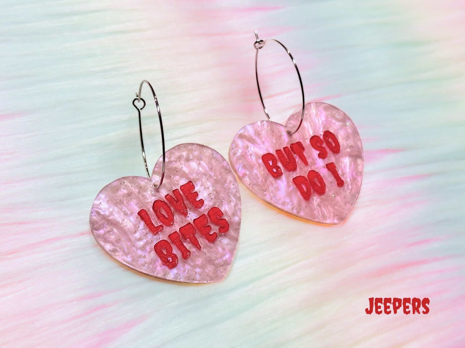 Love Bites Heart Earrings - Painted Raina