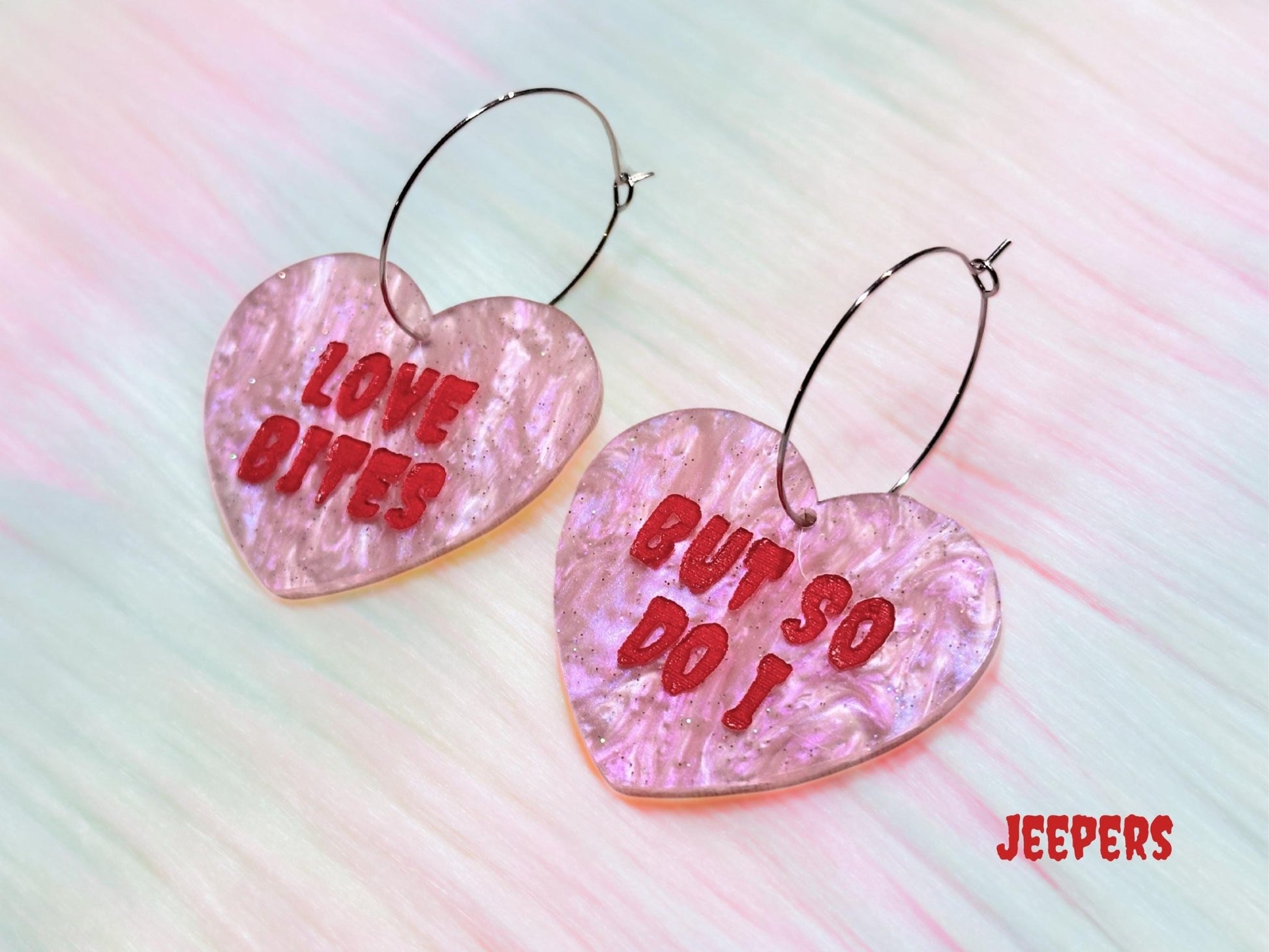 Love Bites Heart Earrings - Painted Raina