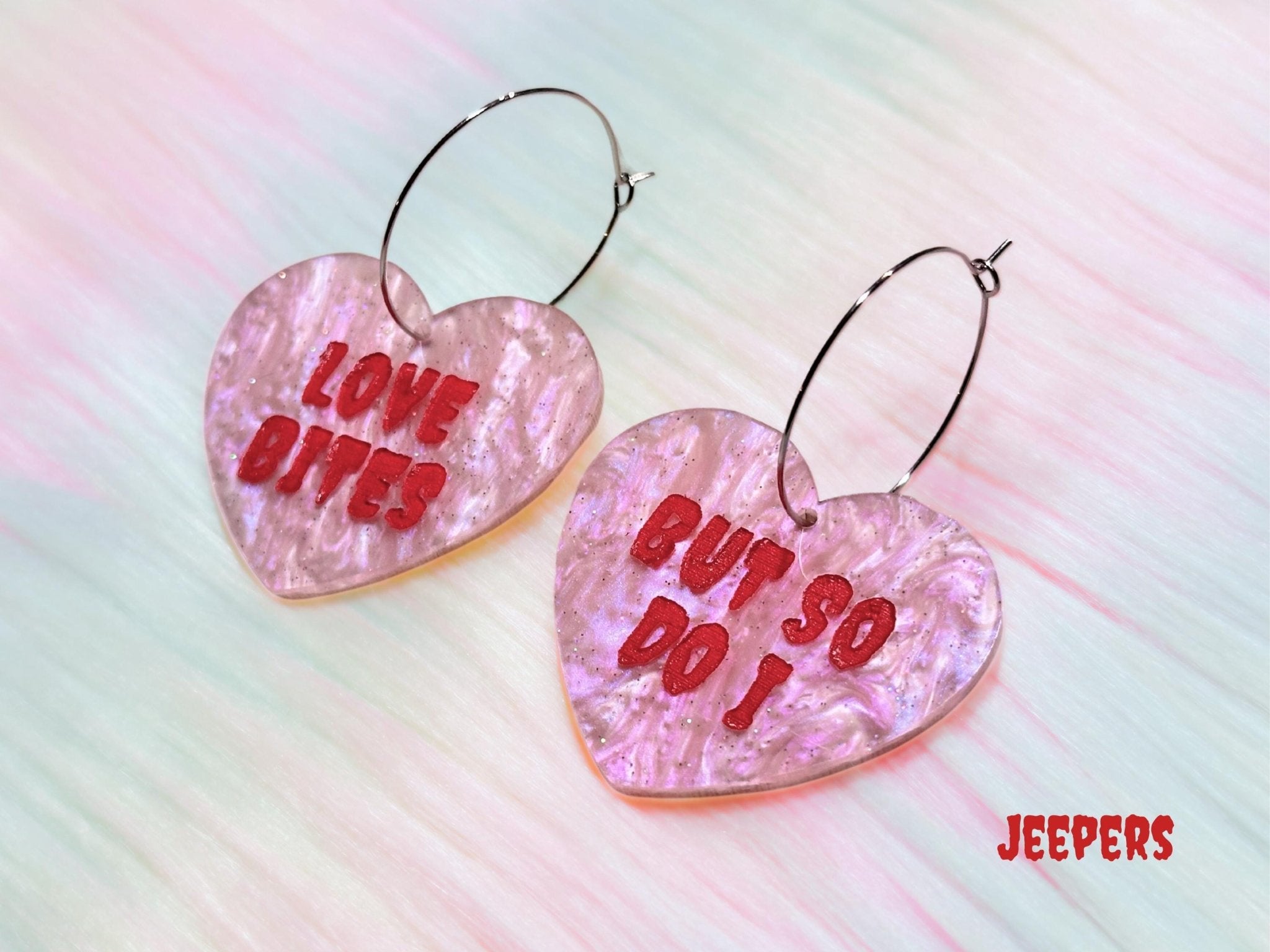 Love Bites Heart Earrings - Painted Raina