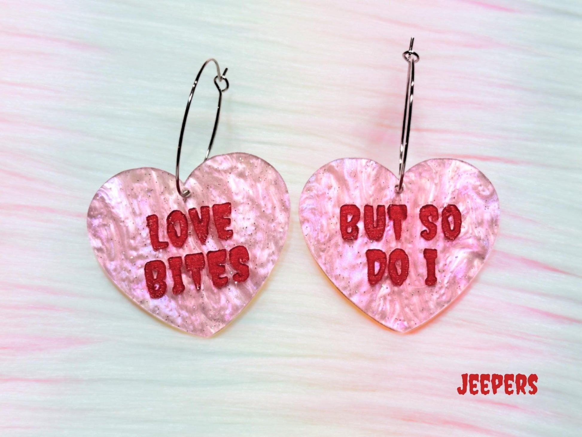 Love Bites Heart Earrings - Painted Raina