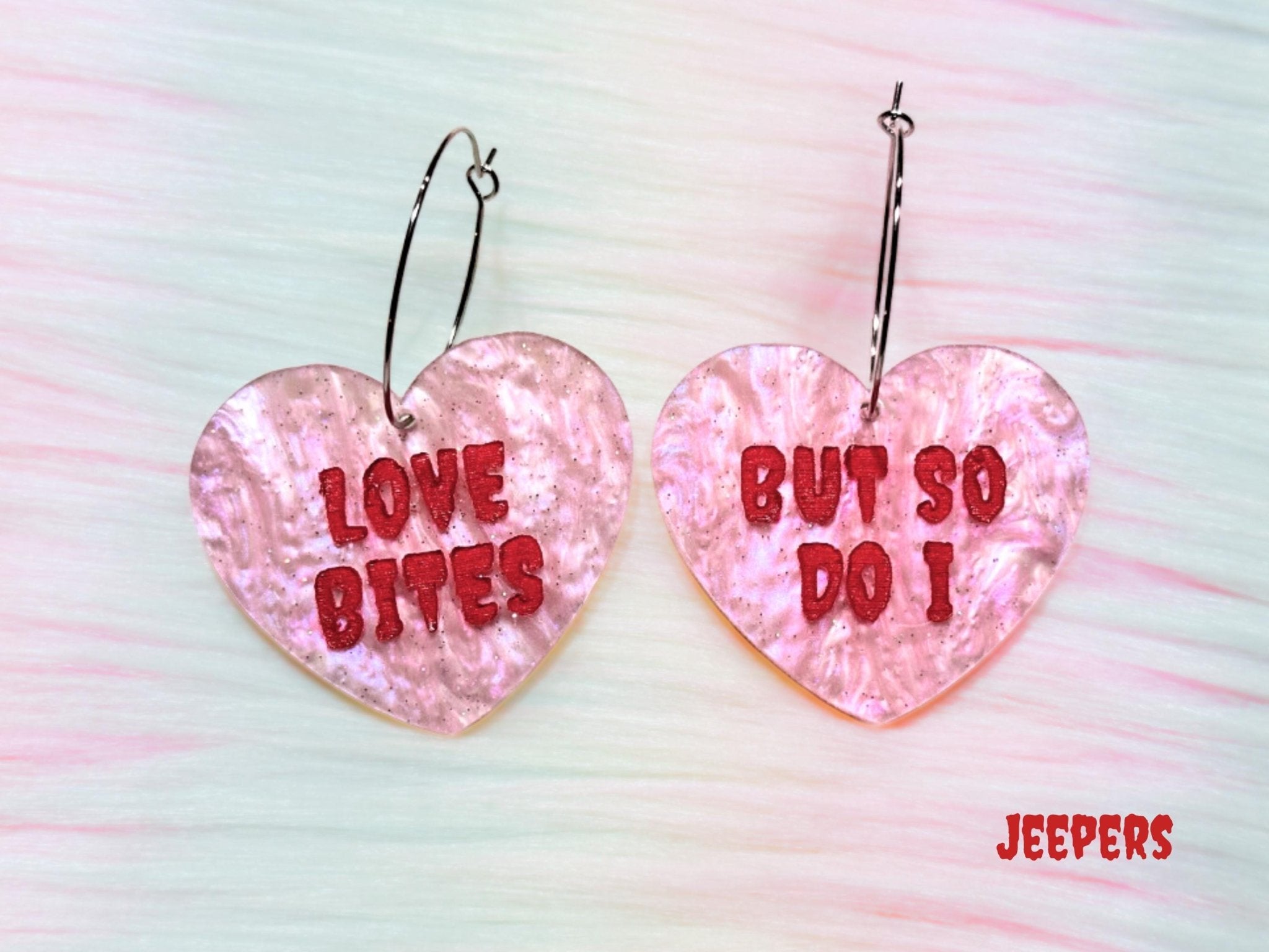 Love Bites Heart Earrings - Painted Raina