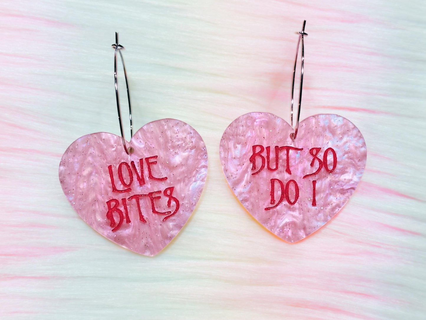 Love Bites Heart Earrings - Painted Raina