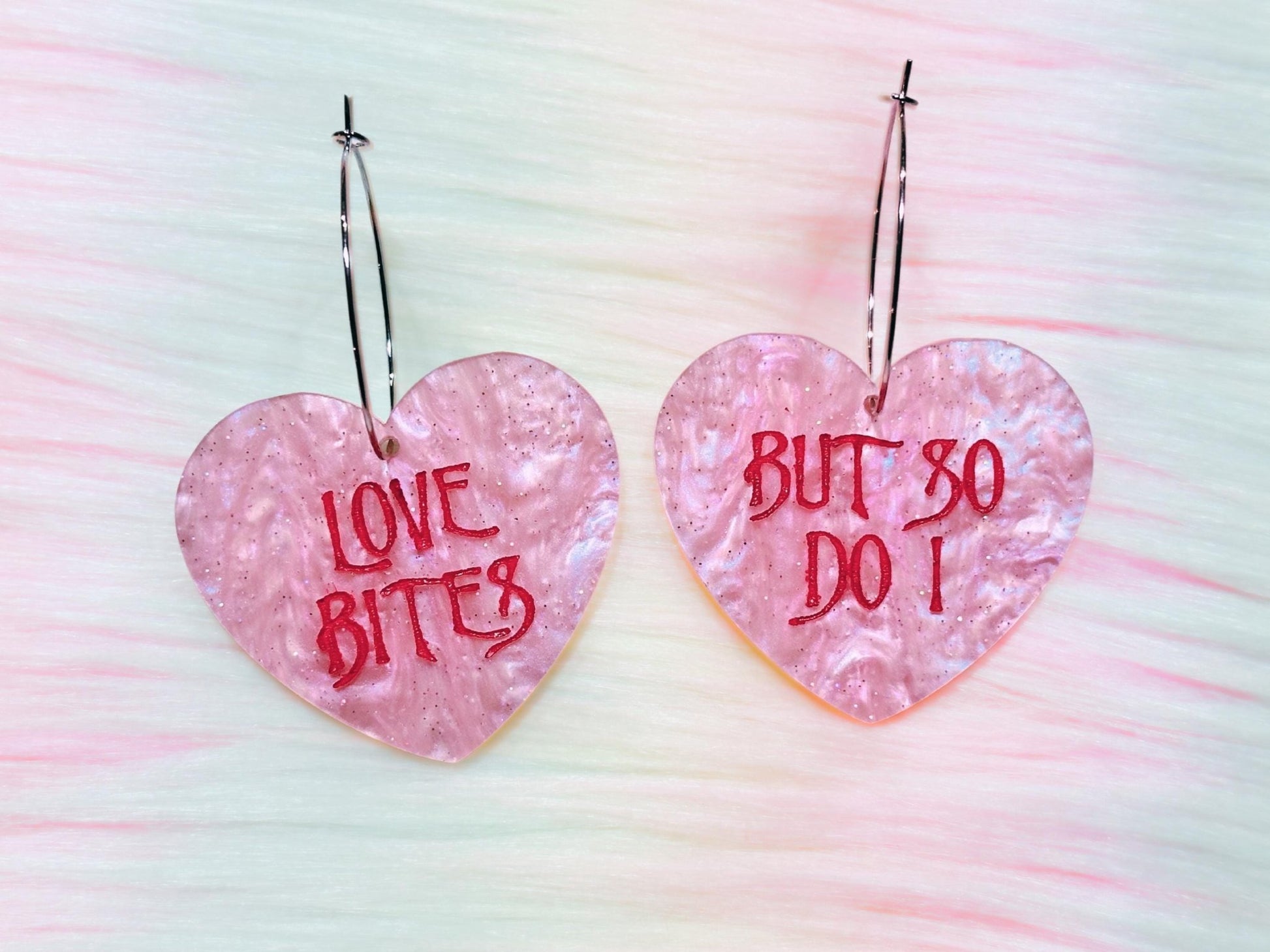 Love Bites Heart Earrings - Painted Raina
