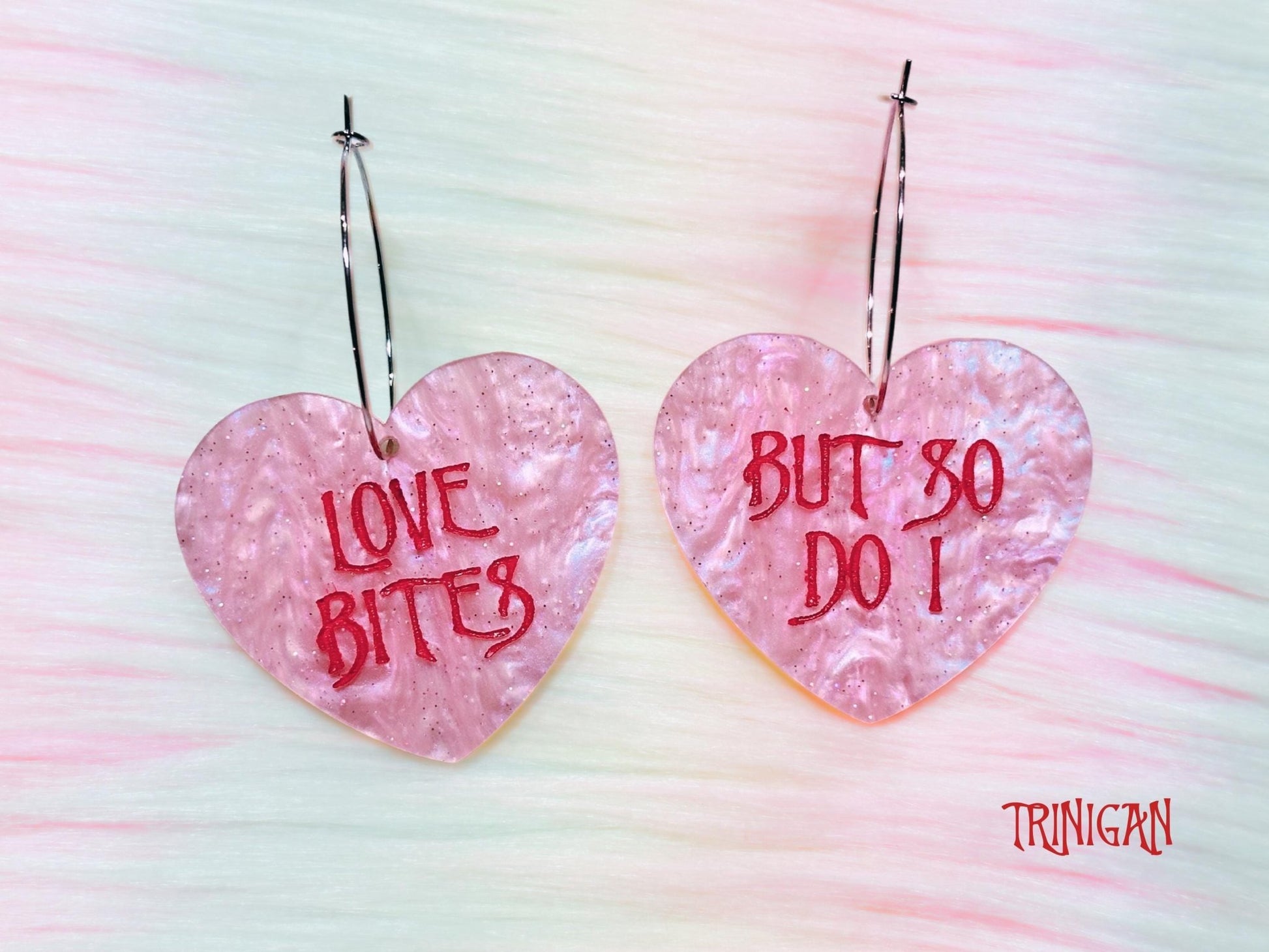 Love Bites Heart Earrings - Painted Raina