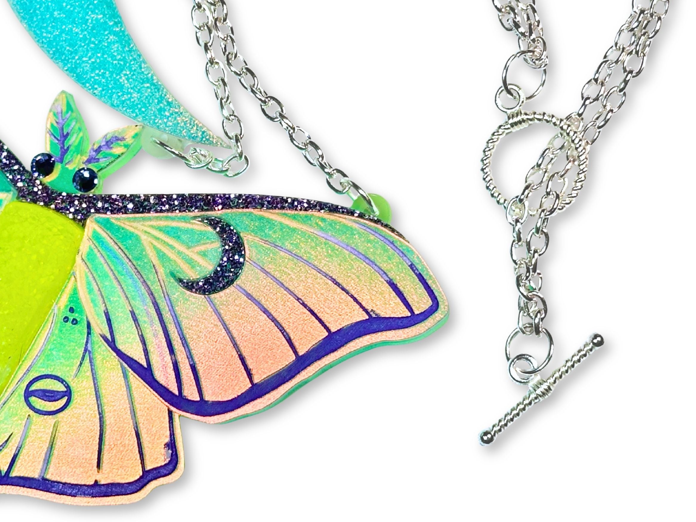 The Moonwake Relic | Luna Moth Statement Necklace