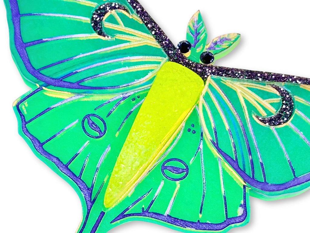 The Moonwake Relic | Luna Moth Statement Necklace
