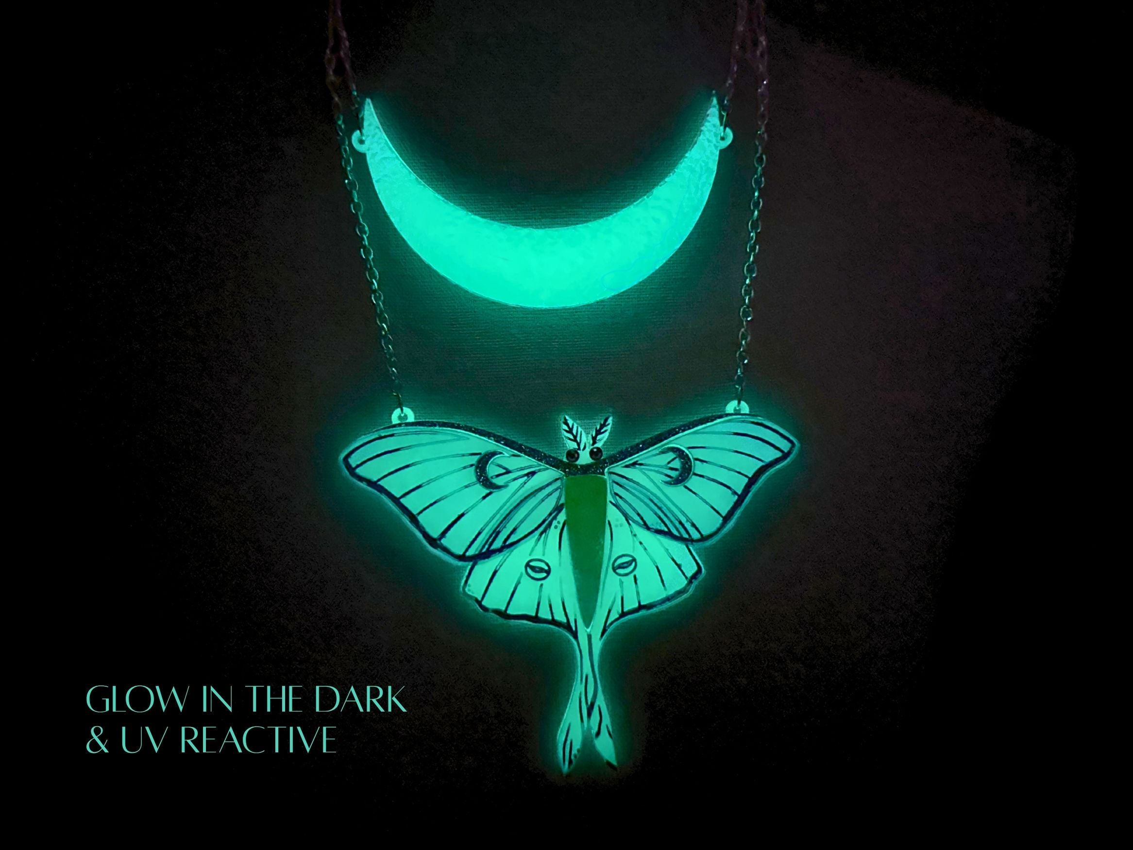 The Moonwake Relic | Luna Moth Statement Necklace