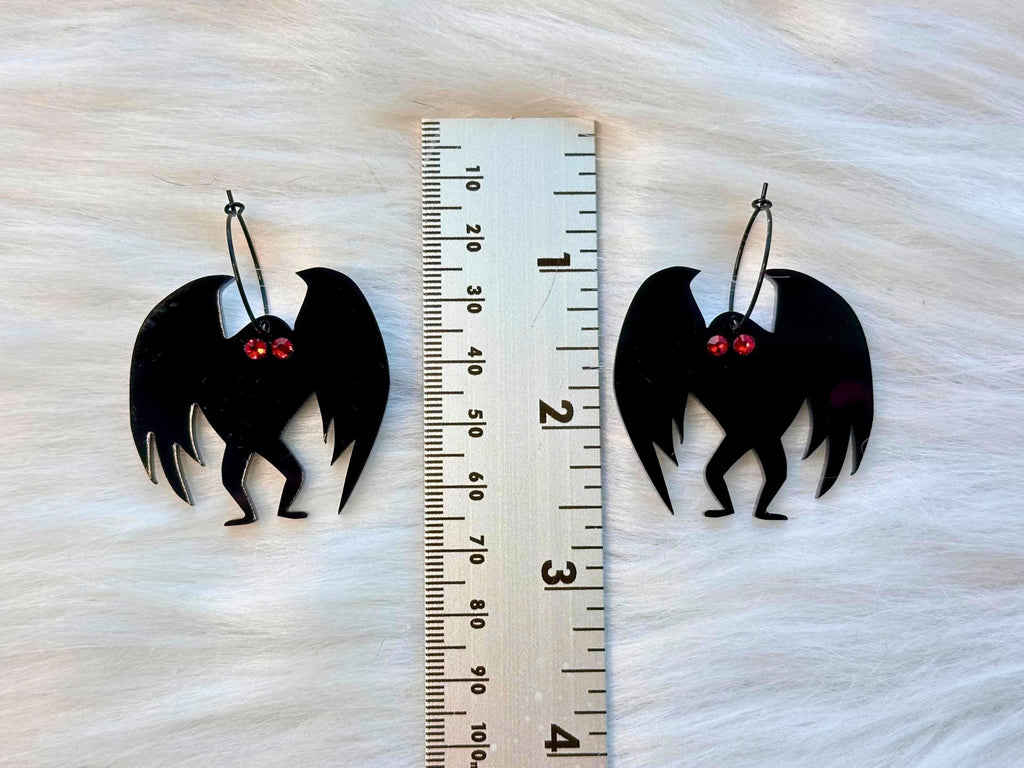 Mothman Earrings - Painted Raina