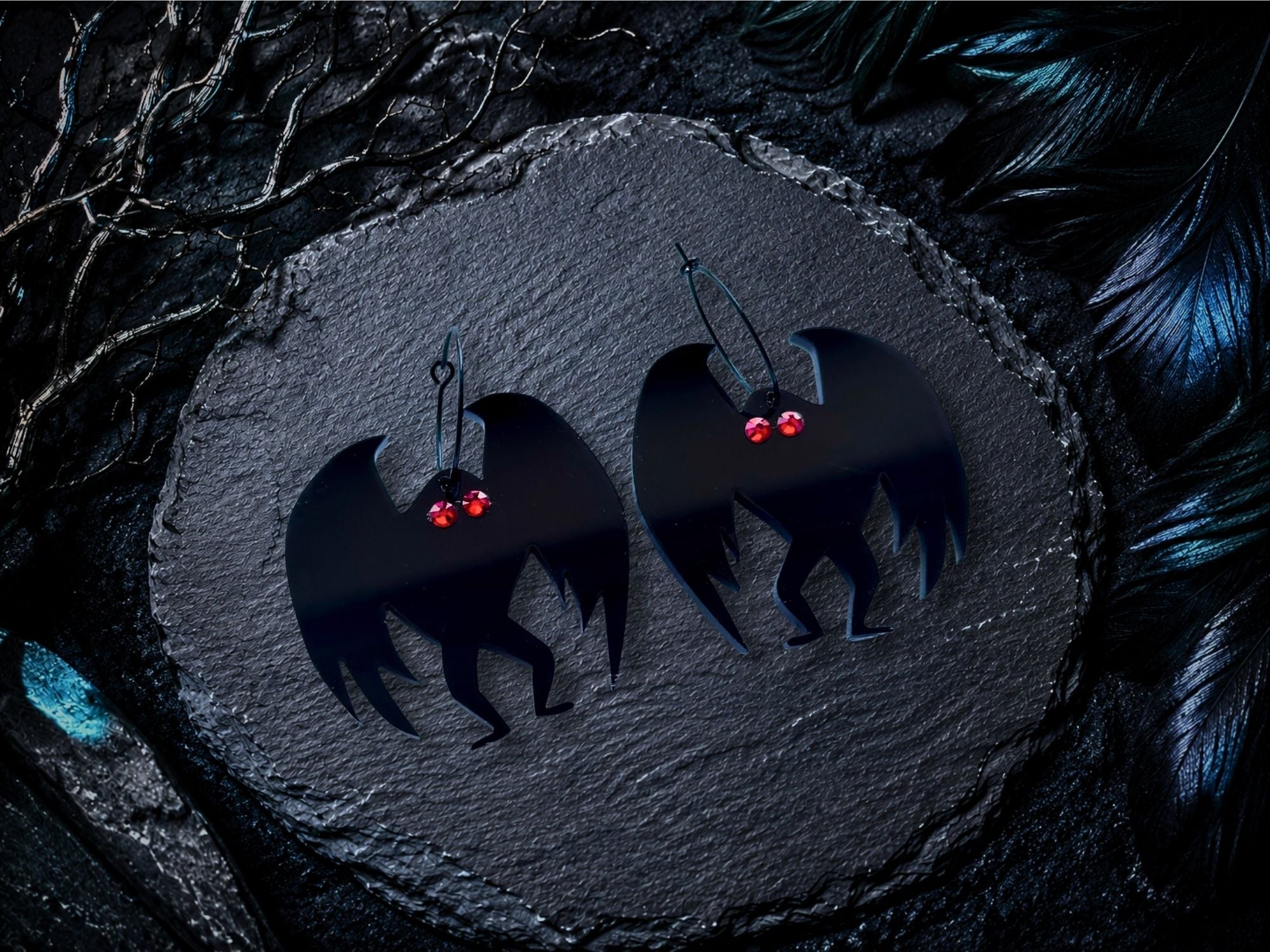 Mothman Earrings