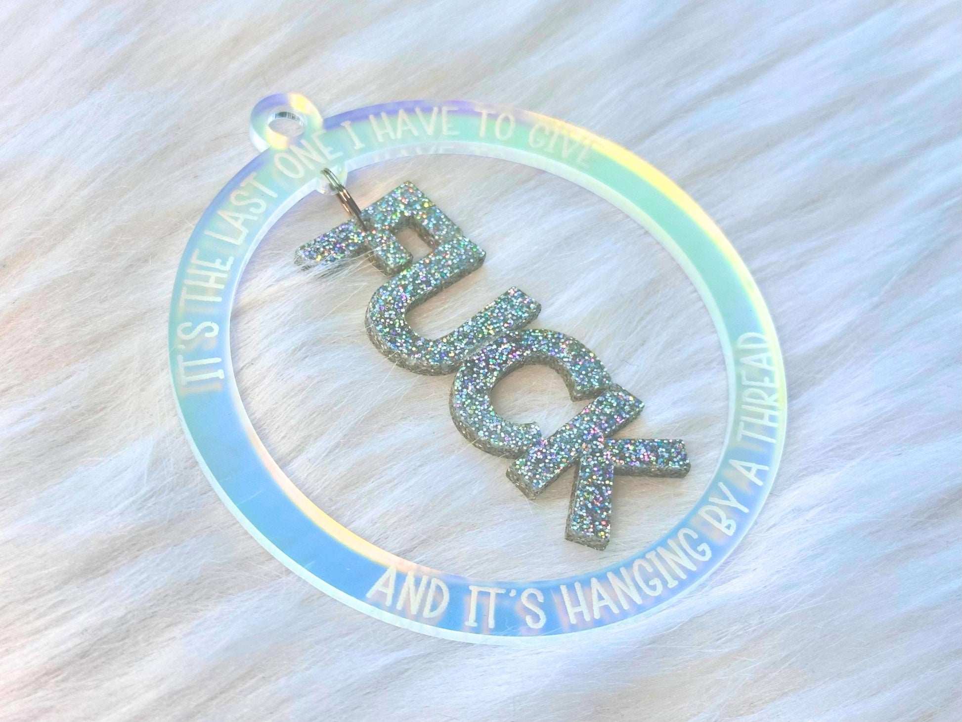 My Last F*ck is Hanging by a Thread Ornament - Painted Raina