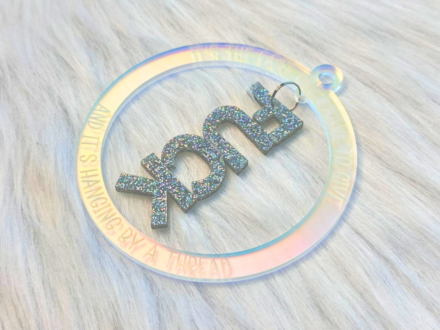 My Last F*ck is Hanging by a Thread Ornament - Painted Raina