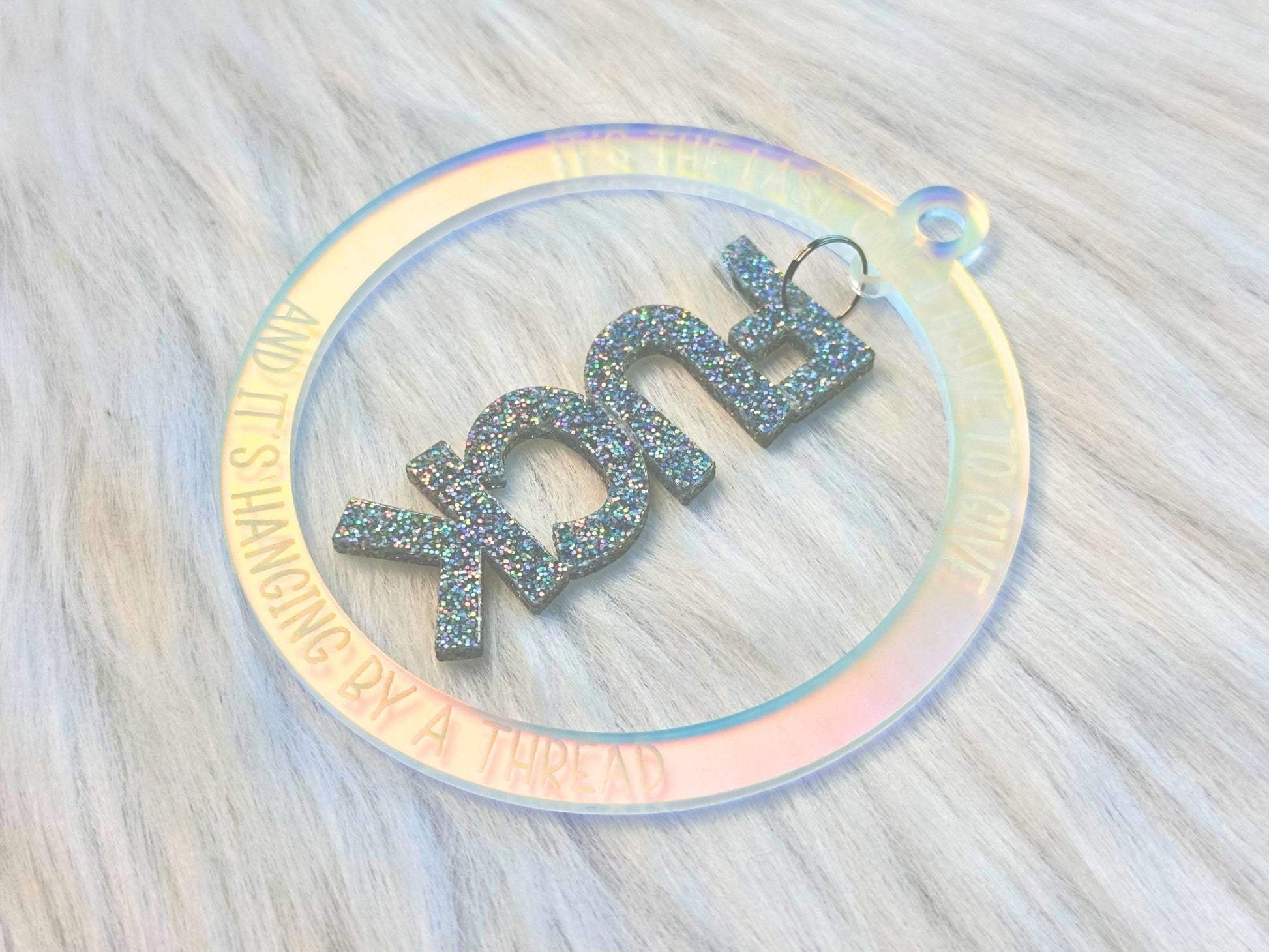 My Last F*ck is Hanging by a Thread Ornament - Painted Raina