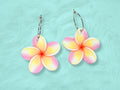 Plumeria Flower Earrings - Painted Raina