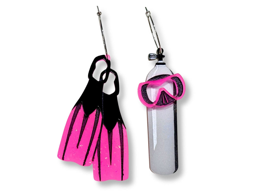 Scuba Diver Statement Earrings