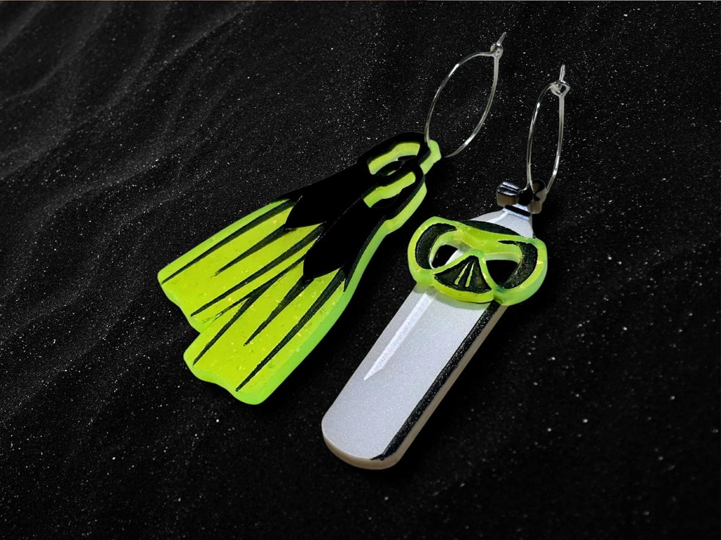 Scuba Diver Statement Earrings
