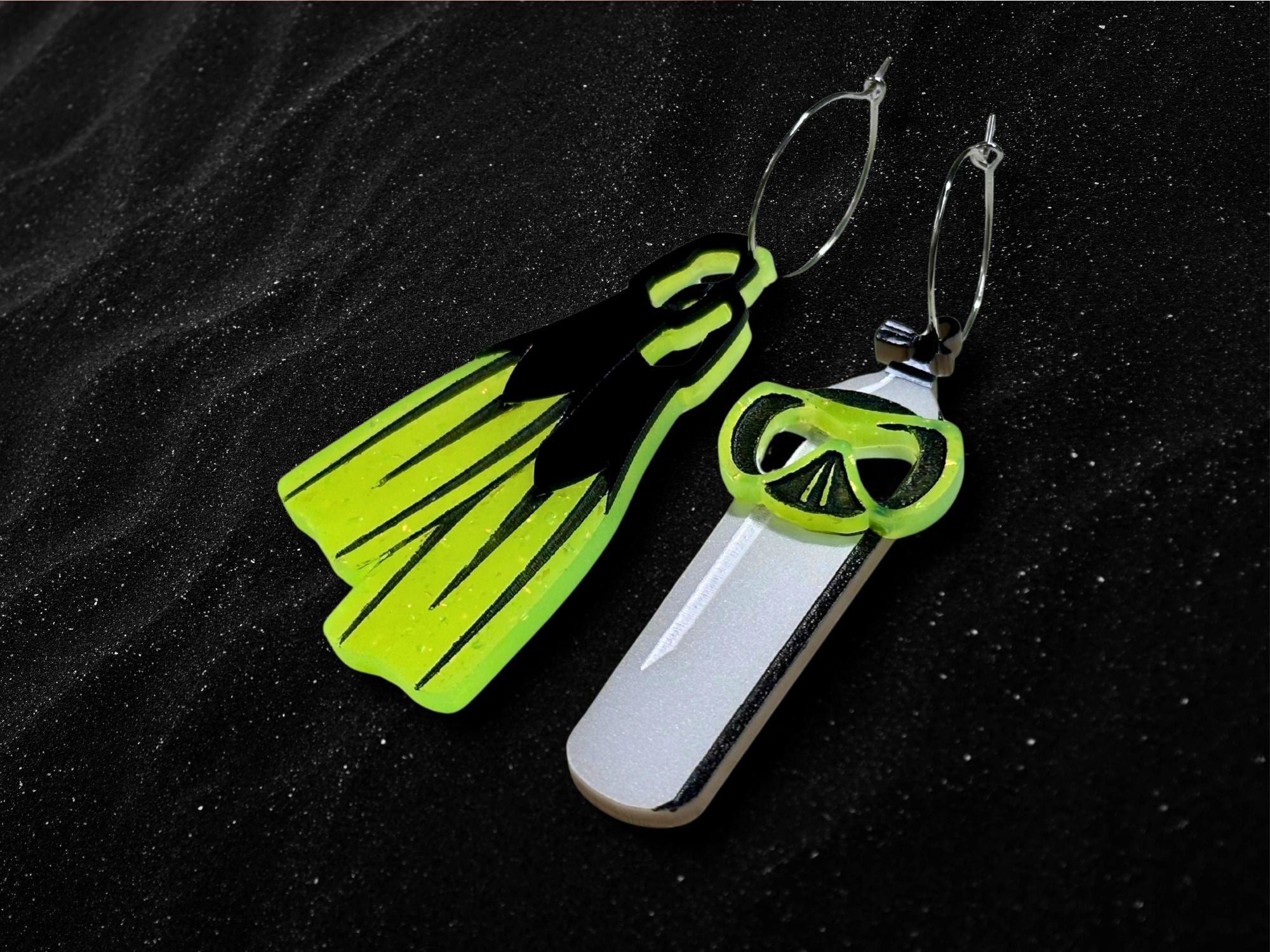 Scuba Diver Statement Earrings