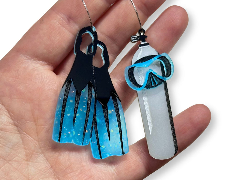 Scuba Diver Statement Earrings