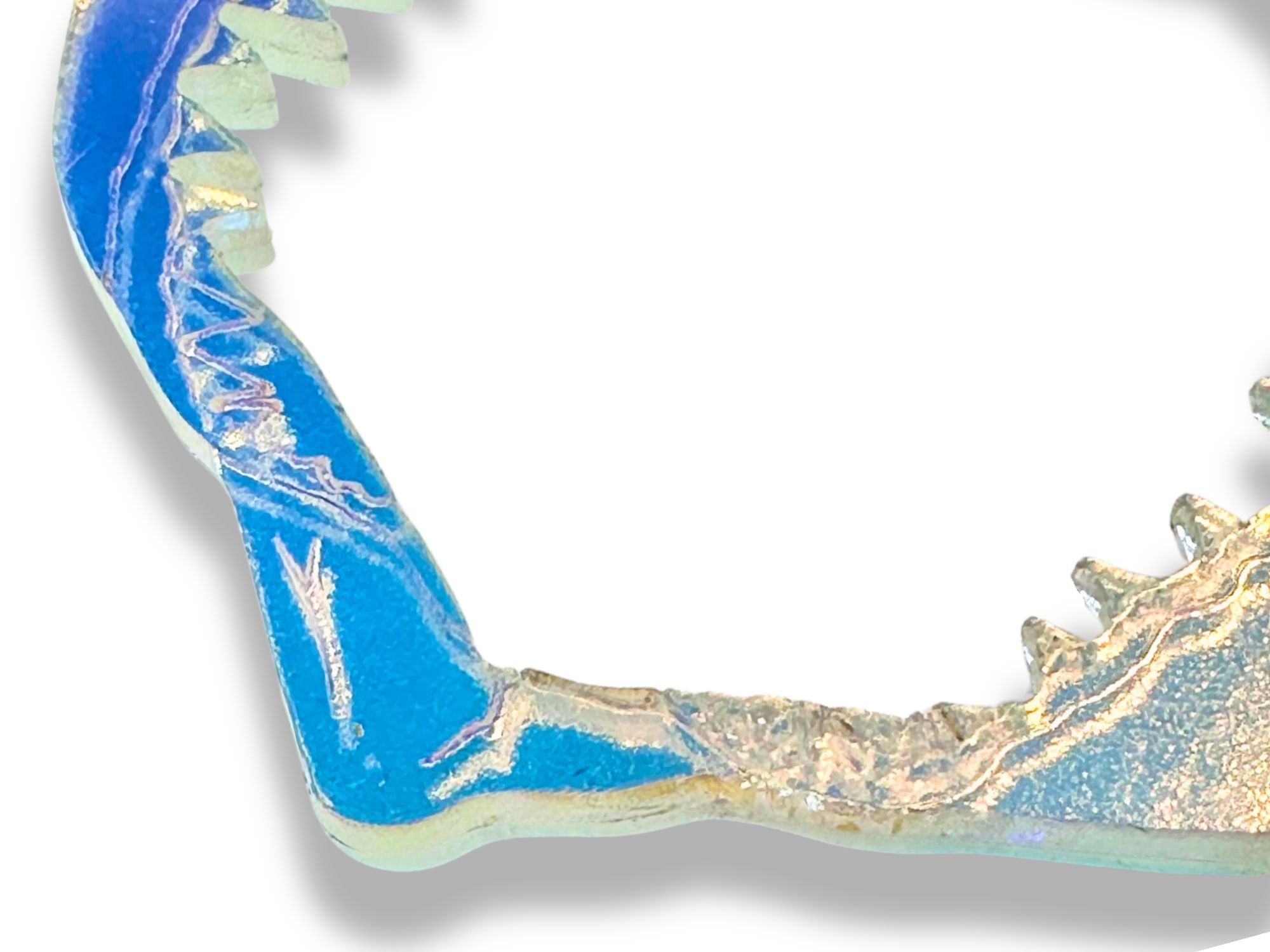 Shark Jaw Dangle Earrings | Iridescent Glow