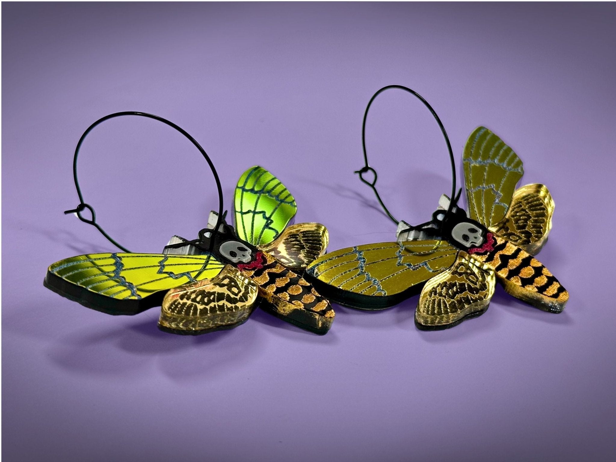 Anna hotsell Death Moth Earrings