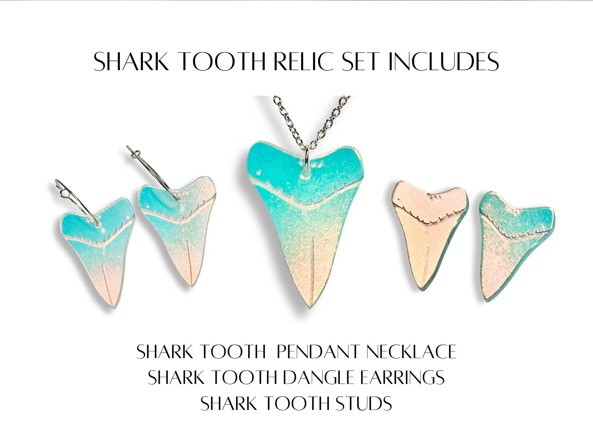 Take a Bite Shark Tooth Set | Iridescent Glow