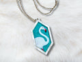 White Flamingo Pendant Necklace - Painted Raina