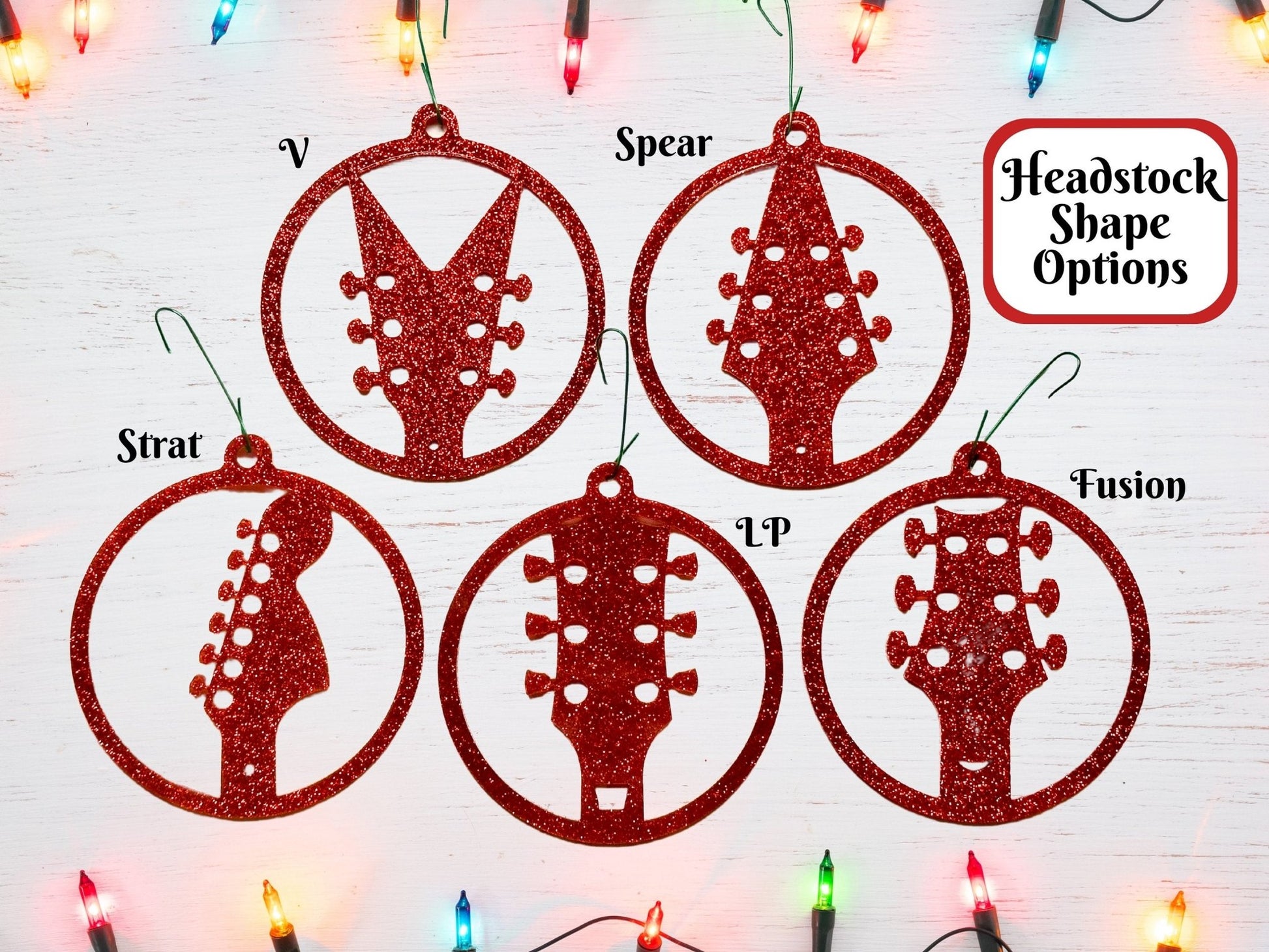 Acoustic Guitar Headstock Ornament | LP Shape - Driftless Enchantments