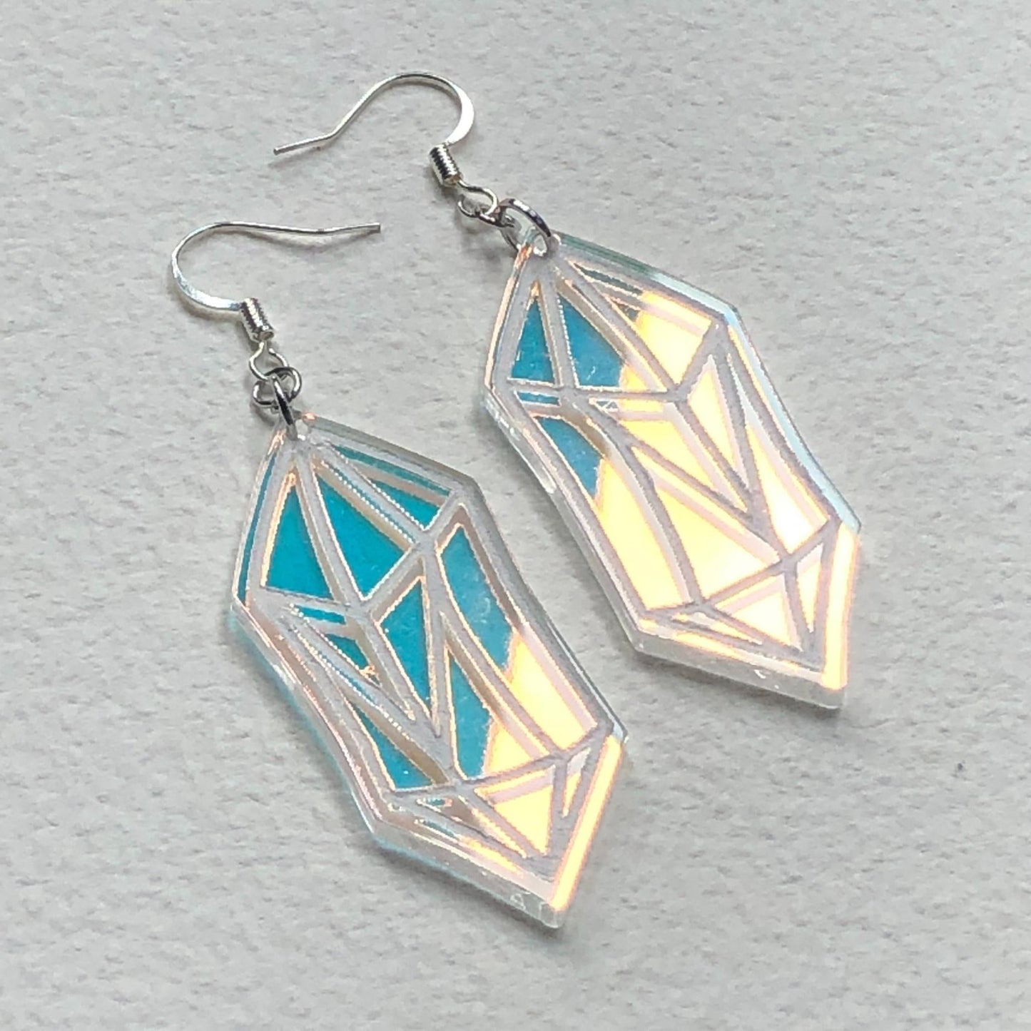 Aura Quartz Crystal Earrings - Driftless Enchantments