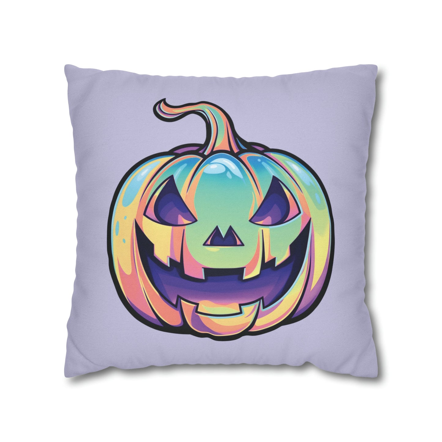 Cat-o’-Lantern Reversible Square Pillow Case - Violet - Driftless Enchantments