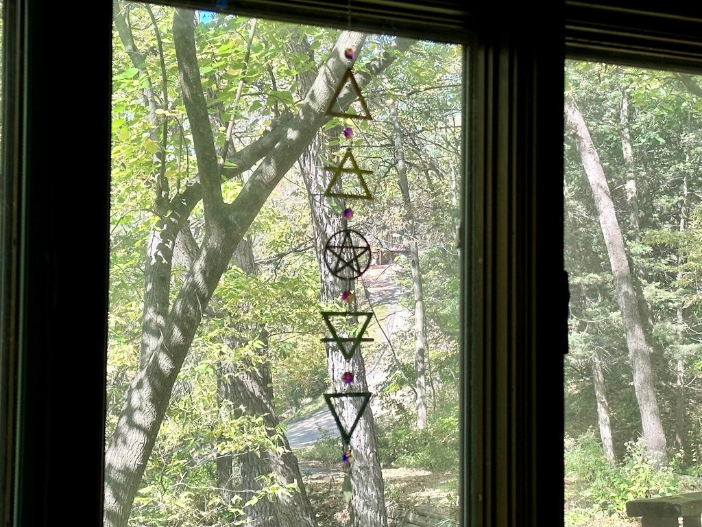 Crystal Elements Suncatcher | Earth, Air, Fire, Water, & Spirit - Pastel - Driftless Enchantments