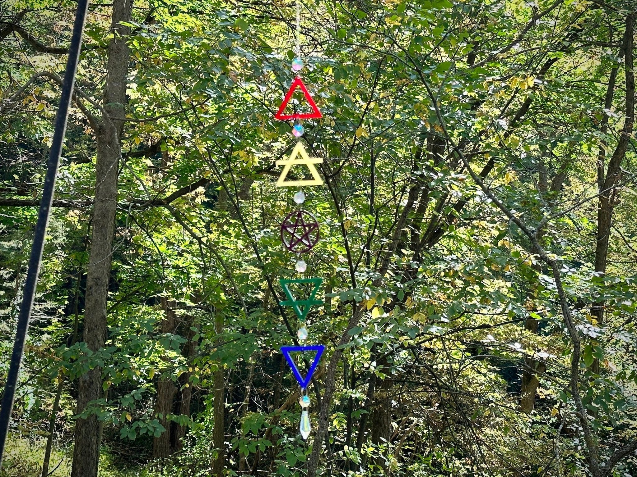 Crystal Elements Suncatcher | Earth, Air, Fire, Water, & Spirit - Vibrant - Driftless Enchantments