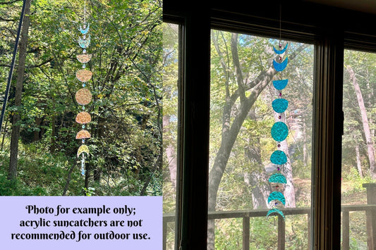Crystal Moon Phases Suncatcher - Calm Water - Driftless Enchantments